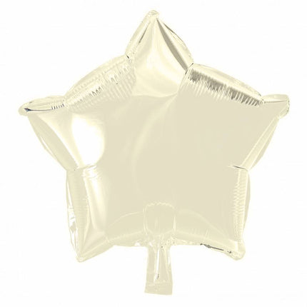Balon helowy gwiazda kość słoniowa 46 cm pusty
