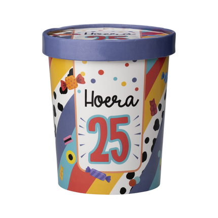 Kolorowa taca na cukierki 25 lat 12 cm