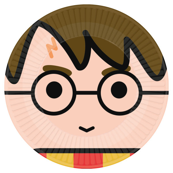 Kolorowe talerzyki Harry Potter 23cm 8szt.