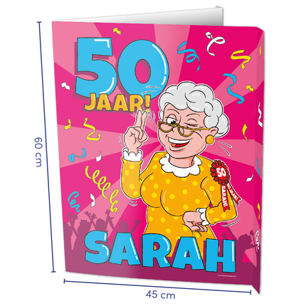 Znak okienny Sarah 50 lat 60 cm