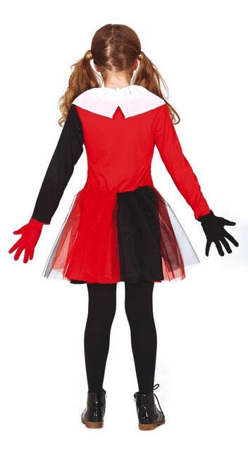 Kostium Harlequin na Halloween dla dziecka czarno-czerwony