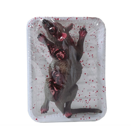Halloweenowy szczur w koszu 19 cm