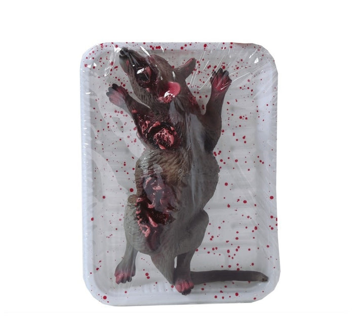 Halloweenowy szczur w koszu 19 cm