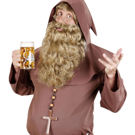 Blond sztuczna długa broda