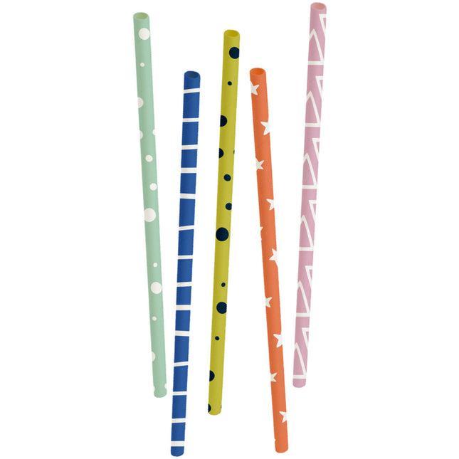 Kolorowe słomki 20cm 20szt