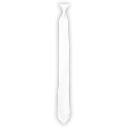 Biały krawat 50 cm