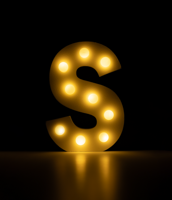 S Light Letter 16.5cm