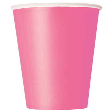 Kubki różowe 266ml 8szt