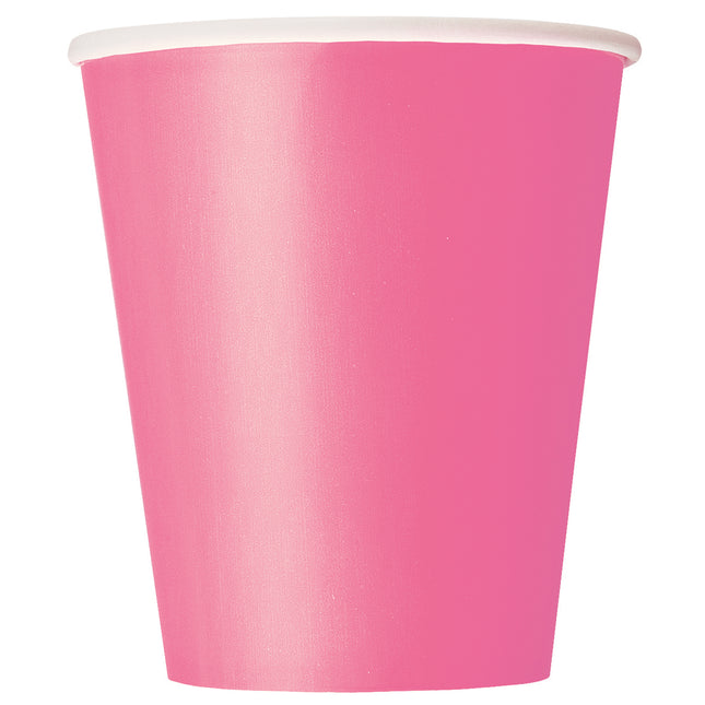Kubki różowe 266ml 8szt