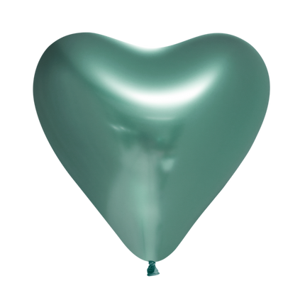 Balony serca zielone 30cm 6szt
