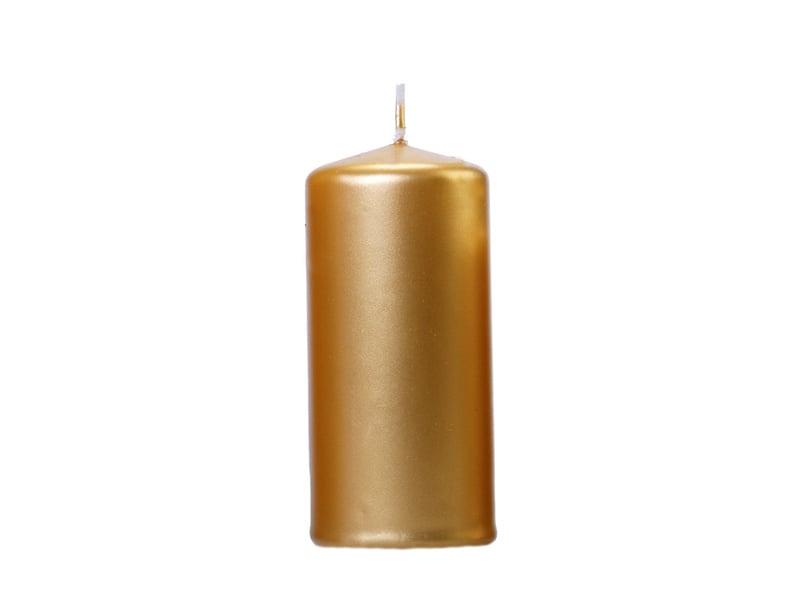 Świeca tępa złota metaliczna 12cm 6szt.