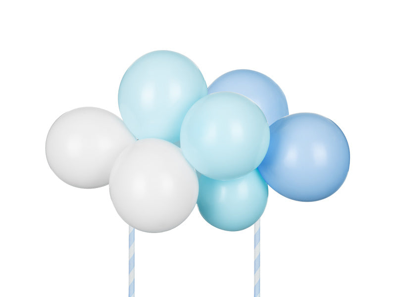 Niebieski topper na tort Balony 29cm