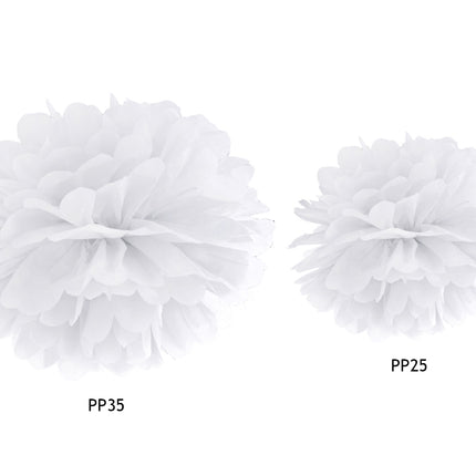 Pompon biały 35 cm
