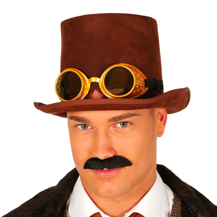 Steampunkowe okulary w kształcie kapelusza
