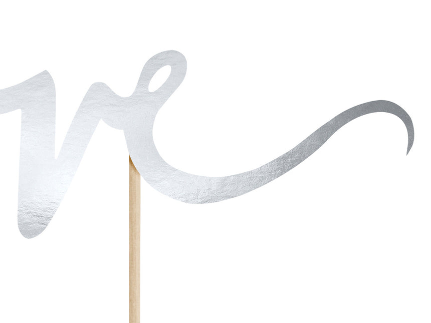 Topper na tort Love Silver 17cm