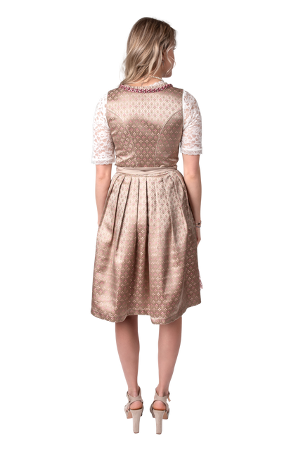 Złoto-różowa sukienka Dirndl Oktoberfest Ladies 2 szt.