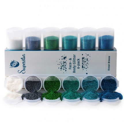 Kolorowy brokat Ocean Breeze 6szt