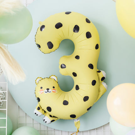 Balon helowy 3 lata Gepard pusty 75 cm