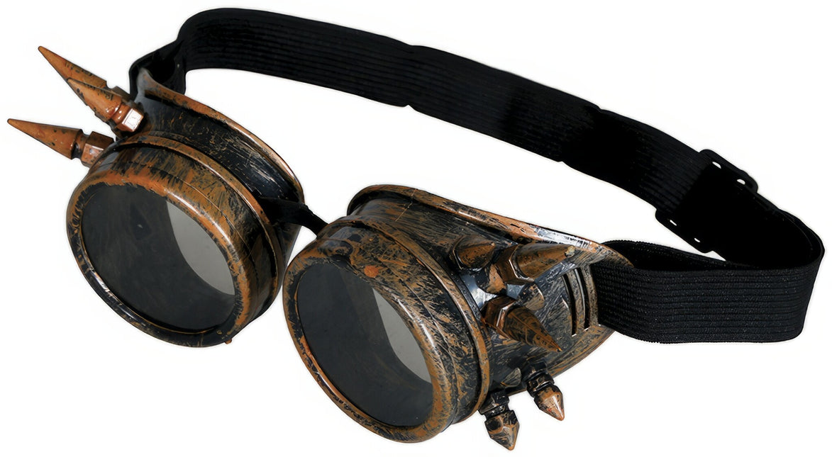 Brązowe okulary steampunkowe