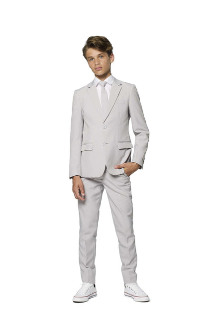 Chłopiec w szarym garniturze Nastolatek <tc>OppoSuits</tc>