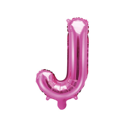 Balon foliowy litera J różowy pusty 35cm