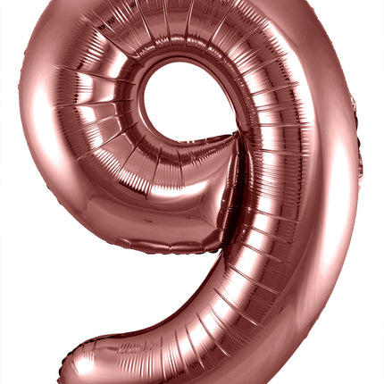 Balon foliowy Figurka 9 Brązowy XL 86cm pusty