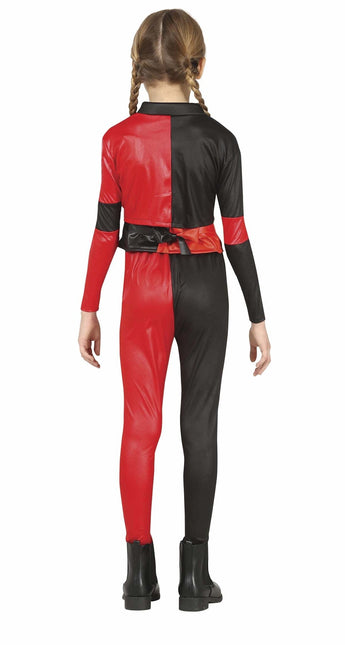 Kostium Suicide Squad na Halloween dla dziewczynki czerwony