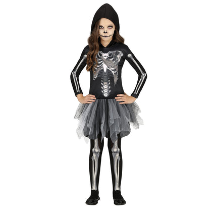 Dziewczęca bluza z kapturem Skeleton Halloween Costume