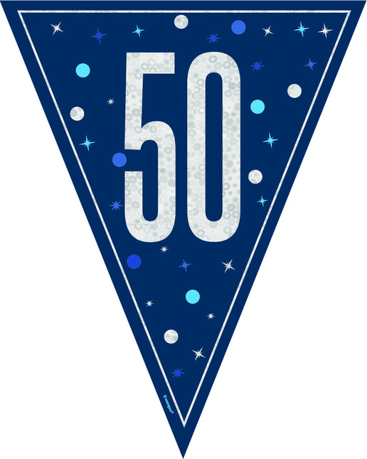 50-letnia girlanda niebieska 2,5 m