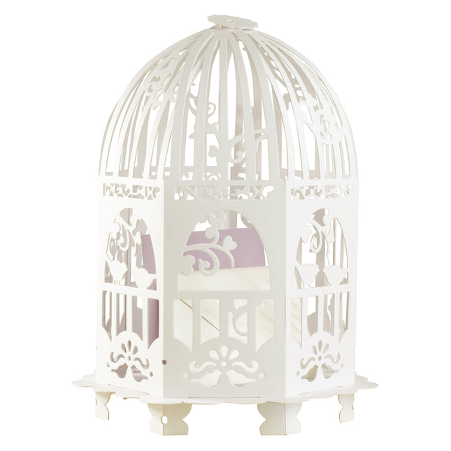 Beżowe etui na karty Birdcage 33cm