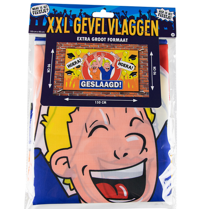 Udana flaga ścienna Hurrah 1,5 m