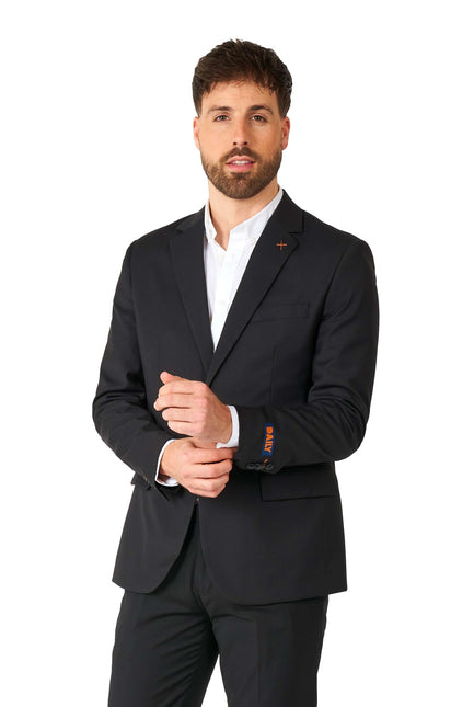 Czarny codzienny garnitur męski <tc>OppoSuits</tc>