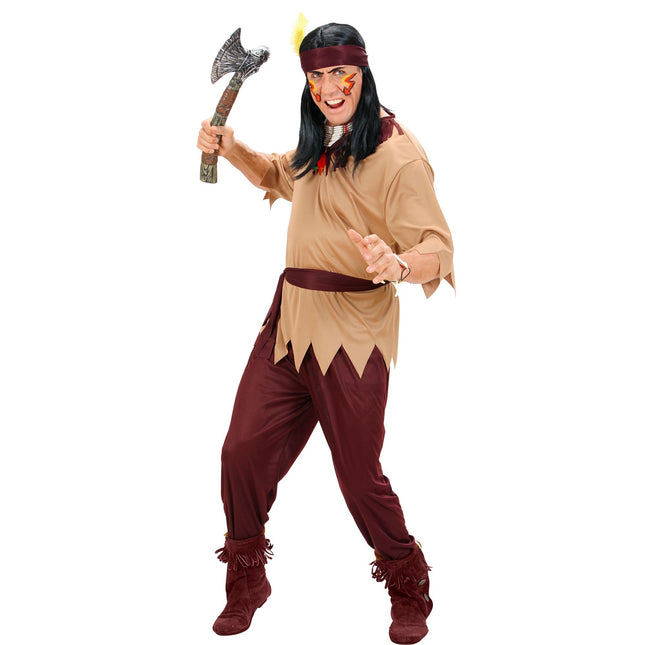 Kostium indiański brązowy męski 4 szt