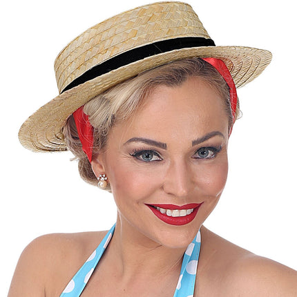 Kapelusz z czarną opaską