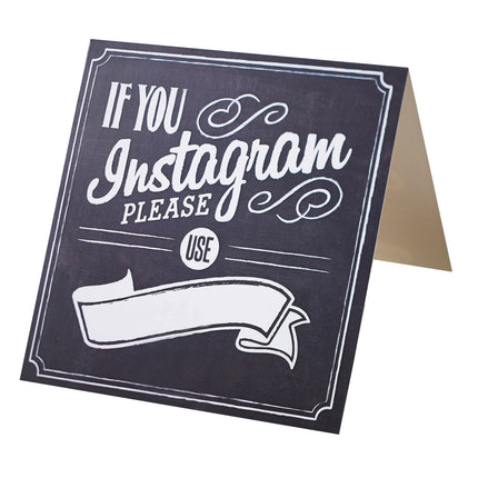 Dekoracja stołu weselnego Chalkboard Instagram