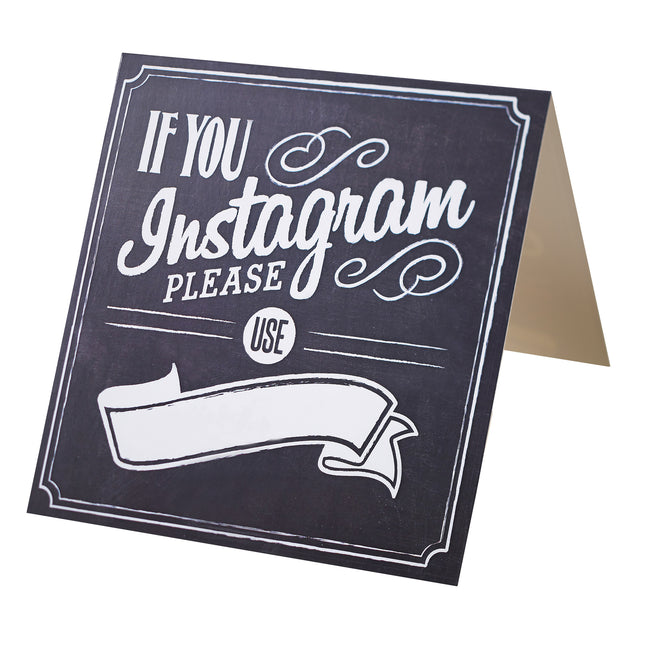 Dekoracja stołu weselnego Chalkboard Instagram