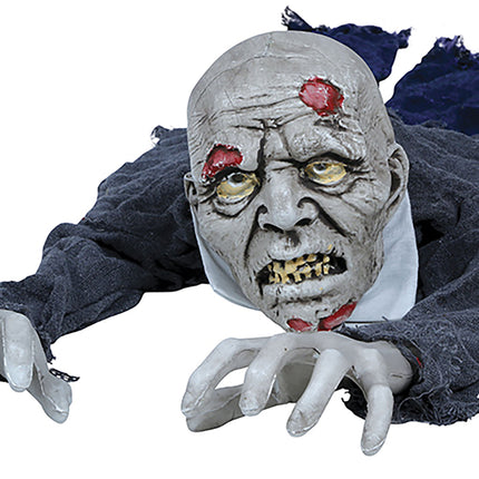 Halloweenowa dekoracja stołu Zombie ze światłem i dźwiękiem 1,4 m