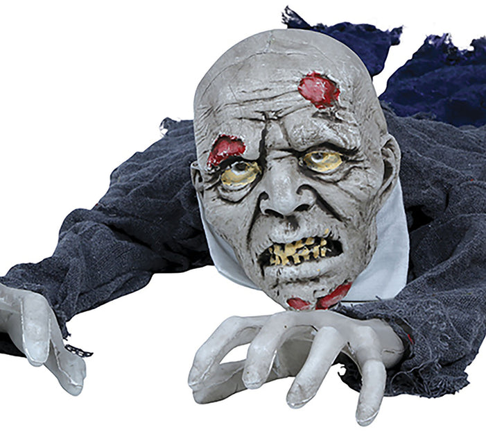 Halloweenowa dekoracja stołu Zombie ze światłem i dźwiękiem 1,4 m