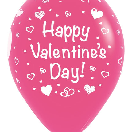 Balony Happy Valentines Day Mix 30cm 25szt