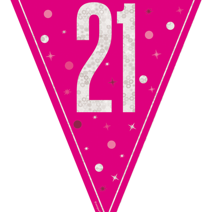 21 Years Garland Pink 2,5 m