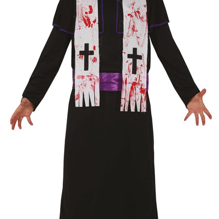 Kostium Zombie Kapłana na Halloween Mężczyźni L