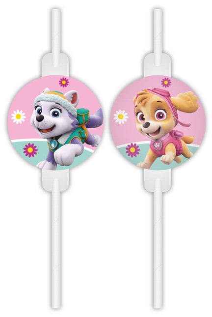 Słomki Paw Patrol Skye i Everest 4 szt.