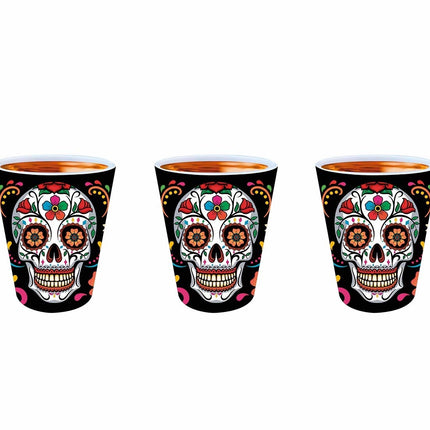 Kieliszki Dia De Los Muertos Shot 5 cm 3 szt.