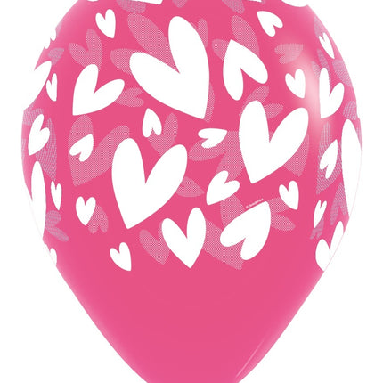 Balony Modern Hearts Mix 30cm 25szt