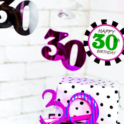 Okulary 30 lat Fuksja