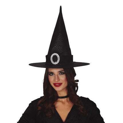 Kapelusz czarnej wiedźmy na Halloween