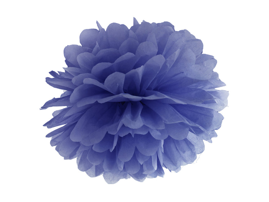 Pompon niebieski 25 cm