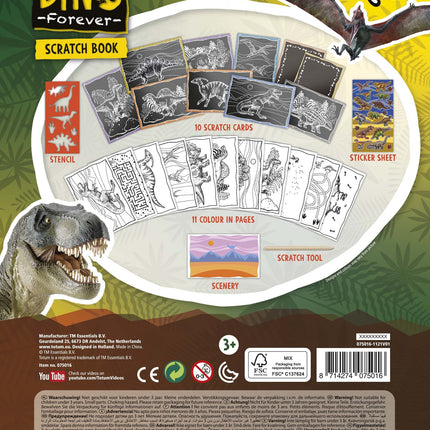 Książka z rysunkami dinozaurów