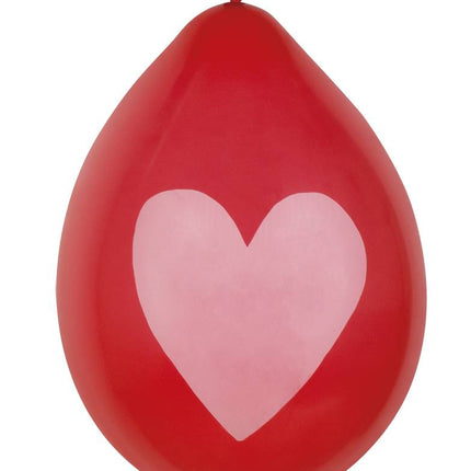 Balony serca 25cm 6szt