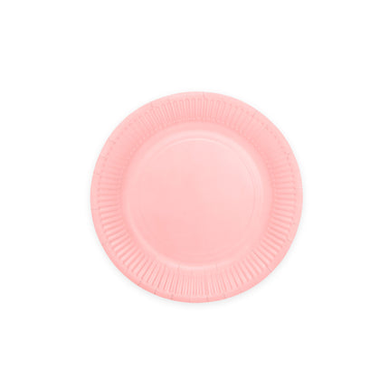 Różowe talerzyki papierowe 18cm 8szt